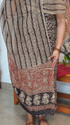 Black Cotton Suit with Kota Doria Dupatta