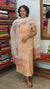 Orange Floral Printed Cotton Hakoba Suit with Kota Doria Dupatta