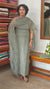 Sage Green Linen Suit with Bead Work - FM19