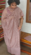 Dusty Rose Linen Suit with Bead Work - FM19