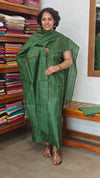 Green Woven Semi Silk Suit - EW79A - B