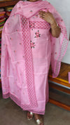 Rosy Pink Kota Suit with Bead Work Yoke - K18X