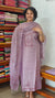 Lavender Block Printed Muslin suit - D4891