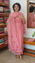 Pink Block Printed Muslin Suit - D4891