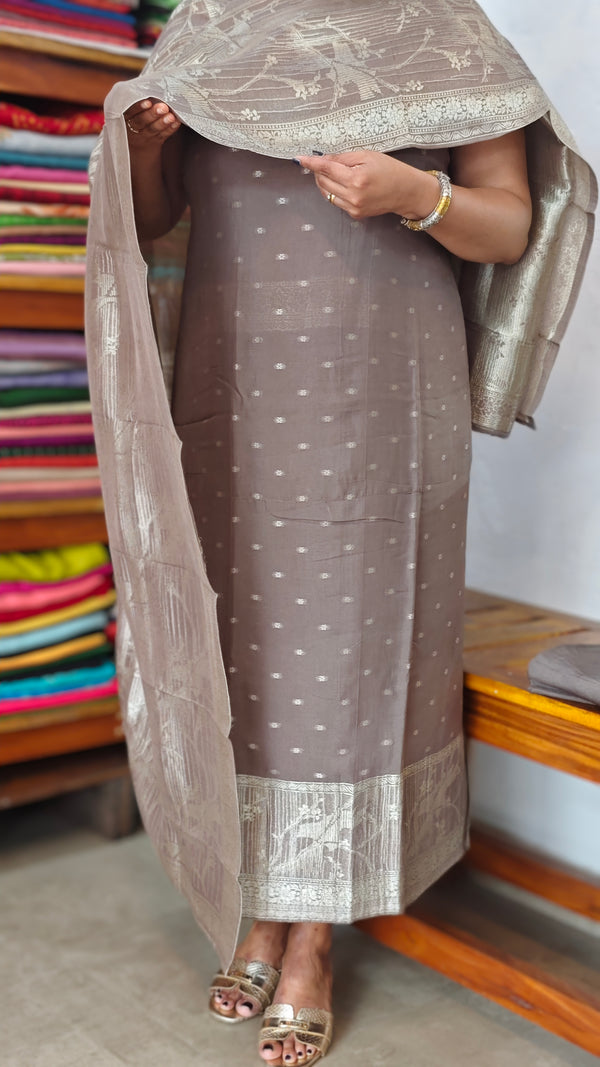 Taupe Banarasi Suit - 73SC