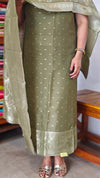 Olive Green Banarasi Suit - 73SC