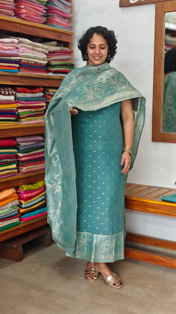 Teal Banarasi Suit - 73SC