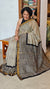 Black and Cream Striped Maheshwari Silk Saree - BHC91