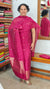 Magenta Semi Raw Silk Banarasi Suit - 67A1 - A