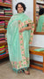 Teal Green Linen Chanderi Jamdani Suit - DL73