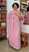 Lilac Shimmer Organza Cutwork Suit - L38M