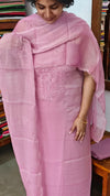 Lilac Shimmer Organza Cutwork Suit - L38M