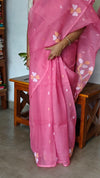 Pink Pure Muslin Jamdani Saree - 43JP