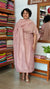 Blush Pink Embroidered Crushed Organza Suit - NJD3
