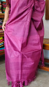 Dark Pink Woven Semi Tussar Silk Saree - NU87