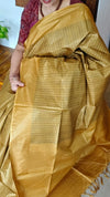 Mustard Woven Semi Tussar Silk Saree - NU87