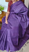 Purple Woven Semi Silk Saree - NU87