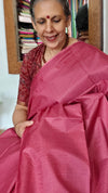 Deep Rose Semi Silk Saree - NU87