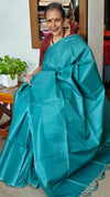 Teal Woven Semi Silk Saree - 2 - NU87