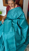 Teal Woven Semi Silk Saree - 2 - NU87