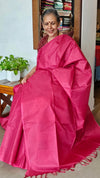 Hot Pink Woven Semi Silk Saree - NU87