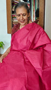 Hot Pink Woven Semi Silk Saree - NU87