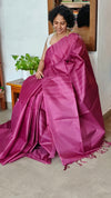 Dark Pink Woven Semi Silk Saree - 2 - NU87