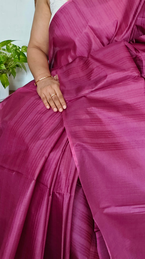 Dark Pink Woven Semi Silk Saree - 2 - NU87