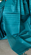 Teal Woven Semi Silk Saree - 3 - NU87