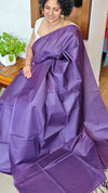 Purple Woven Semi Silk Saree - 3 - NU87