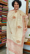 Light Beige and Peach Chanderi Suit - R299