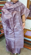Mauve Embroidered Tussar Silk Suit - VP25