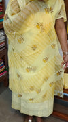 Light Yellow Block Printed Cotton Suit - G34X