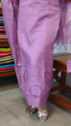 Lavender Chanderi Applique Suit