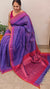 Purple Linen silk Saree