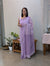 Lavender Georgette embroideredsaree