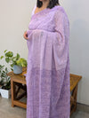 Lavender Georgette embroideredsaree