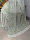 Green georgette embroidered saree