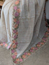 P328 - Cream kota cutwork saree