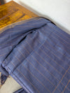 Cobalt Blue Zari Checked Semi silk saree - BPR3