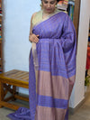 Lavender Zari Checked Semi Silk Saree - BPR3
