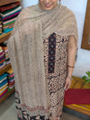 Black and Beige Printed Cotton Suit - XC33