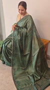 Tussar silk cutwork