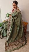 Tussar silk cutwork Saree